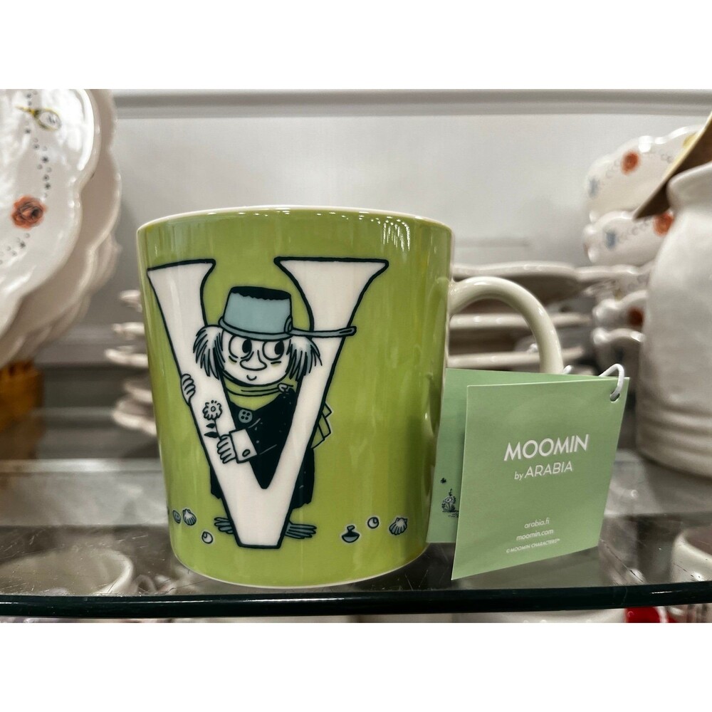 Arabia Moomin Mug 0.4L Alphabet Collection V Tableware Kitchenware Japan New - Picture 4 of 9